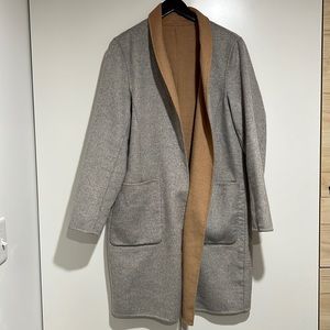 Banana Republic robe style wool reversible coat